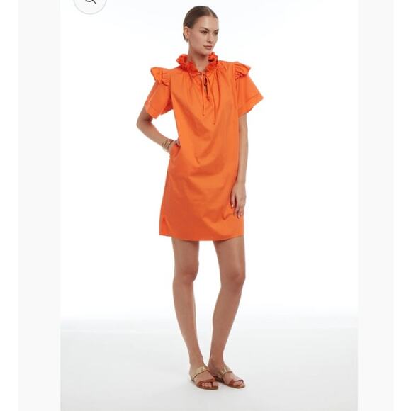 Patty Kim St. Martin Mini Sheath Popover Shirt Dress in Rose Pink SU24-18 XS NEW - Picture 4 of 6